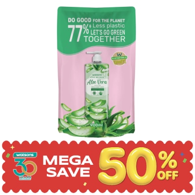 Watsons - Watsons Love My Skin Aloe Vera Scented Cream Body Wash 900ml (Refill) image
