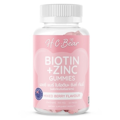 HC BEAR H.C Bear Biotin +Zinc Gummies 60 Pieces