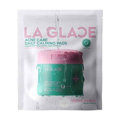 LA GLACE ลา กลาส แอคเน่ แคร์ เดลี่ คาล์มมิ่ง แพด รีฟิล ไซส์ 80แผ่น