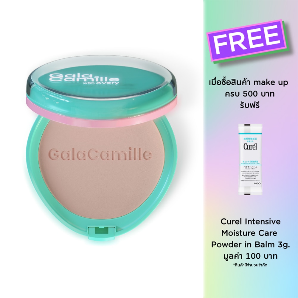Gala Camille กาล่า กามิลเล่ โรลลี่ ป๊อป ซอฟท์ แมตต์ฟาวน์เดชั่น พาวเดอร์ SPF35PA+++ 10ก. 01 โรลลี่