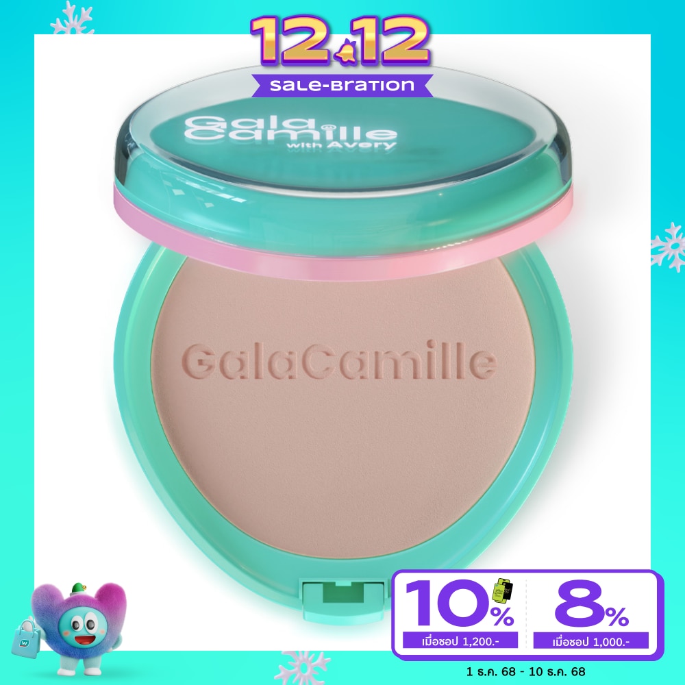 Gala Camille กาล่า กามิลเล่ โรลลี่ ป๊อป ซอฟท์ แมตต์ฟาวน์เดชั่น พาวเดอร์ SPF35PA+++ 10ก. 01 โรลลี่
