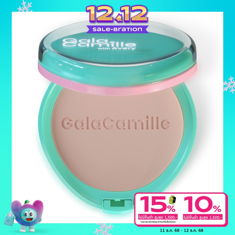 Gala Camille กาล่า กามิลเล่ โรลลี่ ป๊อป ซอฟท์ แมตต์ฟาวน์เดชั่น พาวเดอร์ SPF35PA+++ 10ก. 01 โรลลี่
