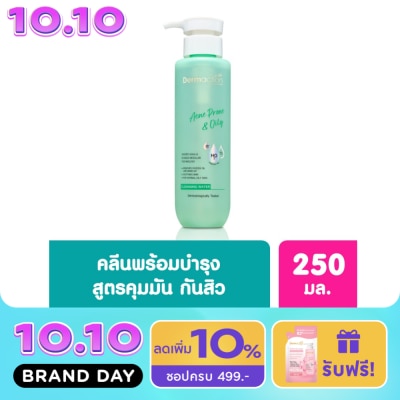 Dermaction Plus by Watsons แอคเน่ โพรน แอนด์ ออยลี่ คลีนซิ่ง วอเตอร์ 250มล image