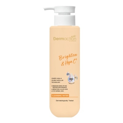Dermaction Plus by Watsons เดอมาแอคชัน พลัส บาย วัตสัน ไบรท์เทน แอนด์ ไฮยา ซี พลัส คลีนซิ่ง วอเตอร์ 250มล