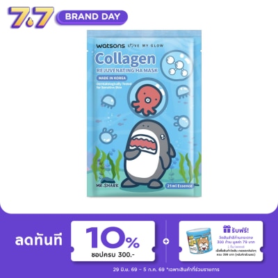 WATSONS - วัตสัน เลิฟ มาย โกลว์ คอลลาเจน รีจูวีเนทติ้ง เอชเอ มาสก์ 1 แผ่น.