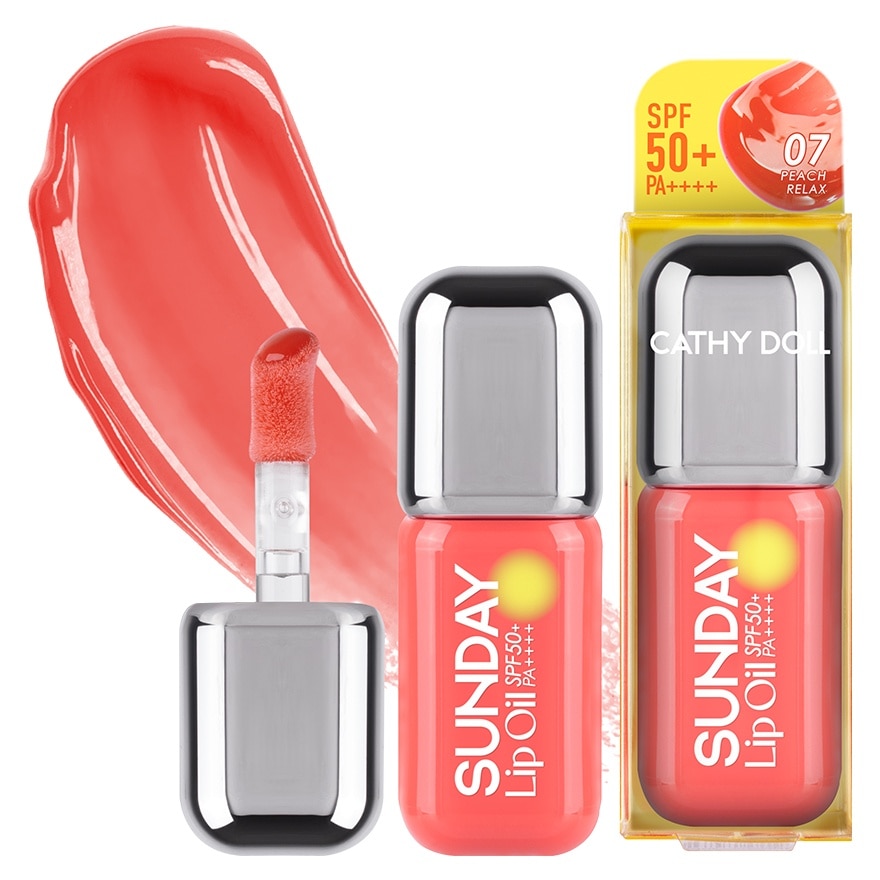 Cathy Doll Sunday Lip Oil SPF50+ PA++++ 3.5ml. 07 Peach Relax