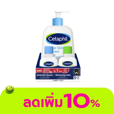 Cetaphil - เซตาฟิล เจนเทิล สกิน คลีนเซอร์ 473 มล. แพ็คพิเศษ (คลีนเซอร์+มอยส์โลชั่น 59 มล.)