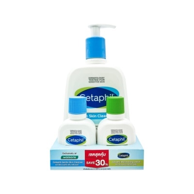 Cetaphil เซตาฟิล เจนเทิล สกิน คลีนเซอร์ 500 มิลลิลิตร แพ็คพิเศษ (คลีนเซอร์+มอยส์โลชั่น 59 มล.)