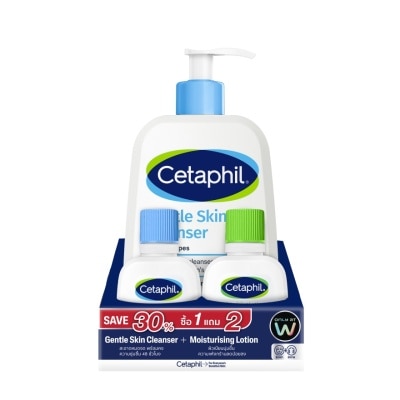 Cetaphil - เซตาฟิล เจนเทิล สกิน คลีนเซอร์ 473 มล. แพ็คพิเศษ (คลีนเซอร์+มอยส์โลชั่น 59 มล.)