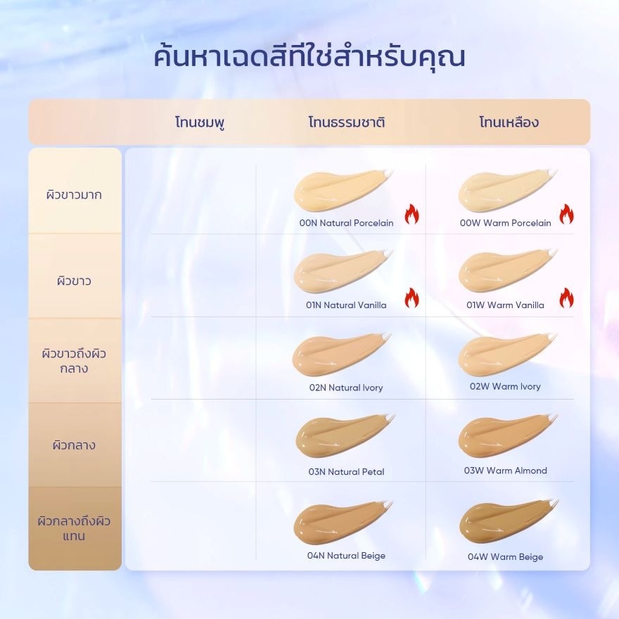 สคินทิฟฟิค เพอร์เฟค เรเดียนซ์ โกลว์ คุชชั่น 11ก. 00N เนเชอรัล พอร์ซเลน