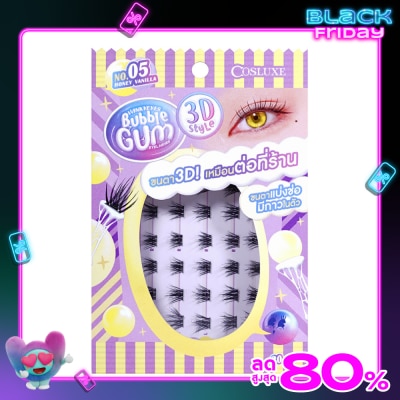 Cosluxe Cosluxe Winky Eyes Bubble Gum 3D Eyelashes 30pcs. 05 Honey Vanilla