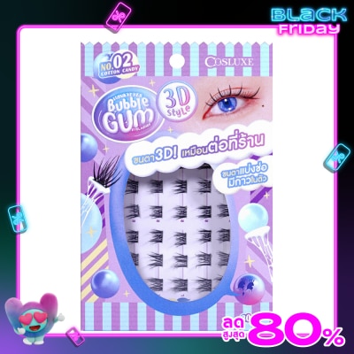 Cosluxe Cosluxe Winky Eyes Bubble Gum 3D Eyelashes 30pcs.02 Cotton Candy