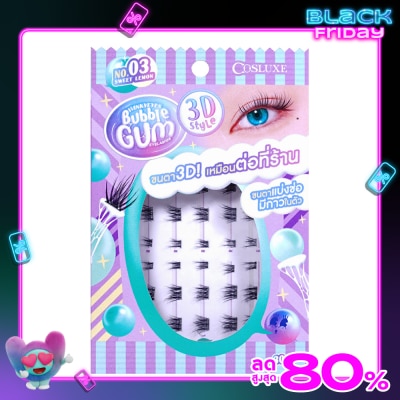 Cosluxe Cosluxe Winky Eyes Bubble Gum 3D Eyelashes 30pcs. 03 Sweet Lemon