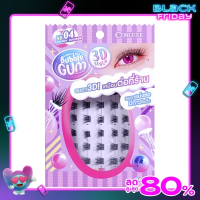 Cosluxe Cosluxe Winky Eyes Bubble Gum 3D Eyelashes 30pcs. 04 Cherry Blossom