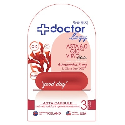 Doctorlogy ดอกเตอร์โลจิ แอสต้า พลัส คิวเท็น ไวต้าซี กลูต้า 3 แคปซูล