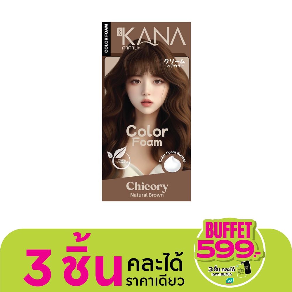 KAKANA คาคานะ แฮร์ โฟม คัลเลอร์ ชิโครี่ เนเชอร์รอล บราวน์
