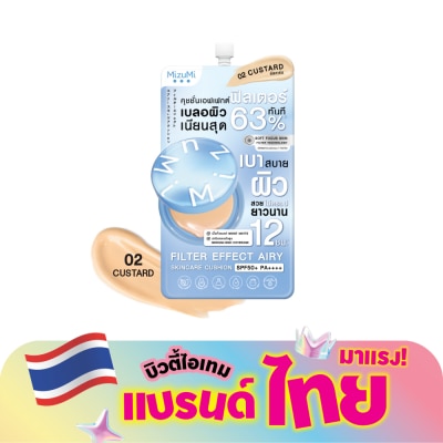 Mizumi - มิซึมิ ฟิลเตอร์ เอฟเฟกต์ แอรี่ สกินแคร์ คุชชั่น SPF50+ PA++++02 คัสตาร์ด 4 กรัม