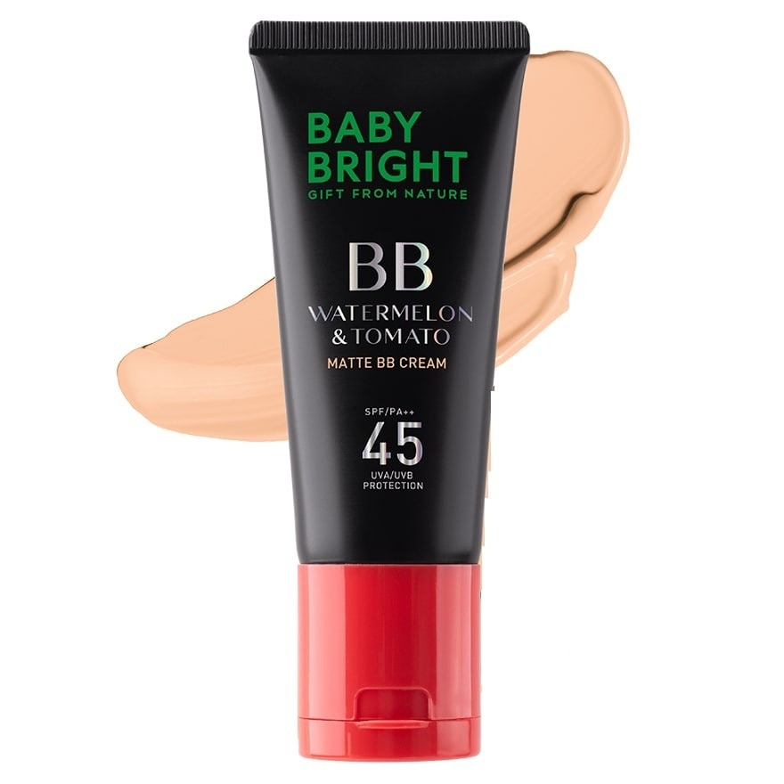 Baby Bright เบบี้ไบร์ท วอเตอร์เมล่อน แอนด์ โทเมโท แมทท์ บีบี ครีม SPF45 PA++ 30ก. 23 ทรู เบจ