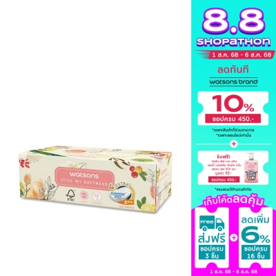 Watsons Watsons Velvety Soft Box Tissues (X-Flower 3) 3ply x 100sheets. This item cannot sele