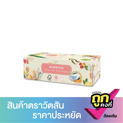 Watsons - Watsons Velvety Soft Box Tissues (X-Flower 3) 3ply x 100sheets. This item cannot sele
