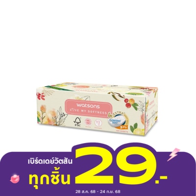 Watsons Watsons Velvety Soft Box Tissues (X-Flower 3) 3ply x 100sheets. This item cannot sele