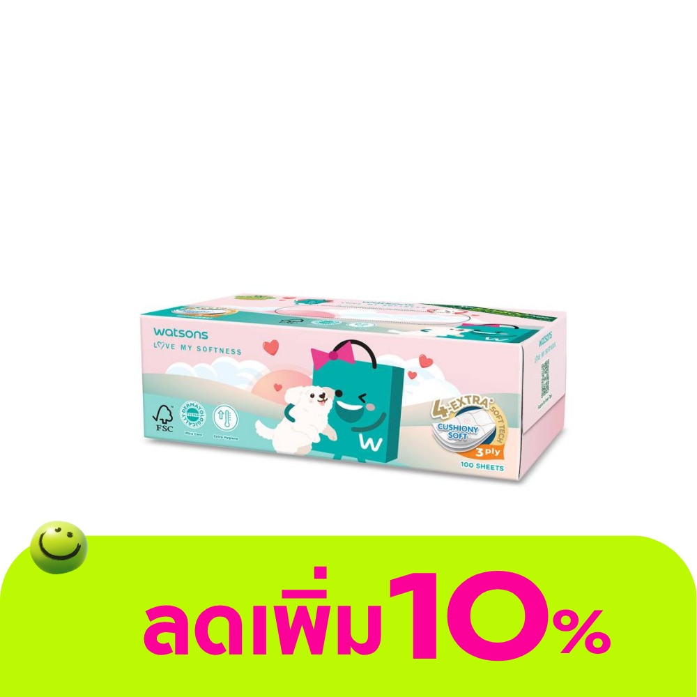 Watsons Velvety Soft Box Tissues (Watsbag 3) 3ply x 100sheets. This item cannot selec