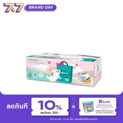 Watsons - Watsons Velvety Soft Box Tissues (Watsbag 3) 3ply x 100sheets. This item cannot selec