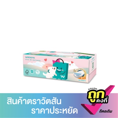 Watsons - Watsons Velvety Soft Box Tissues (Watsbag 3) 3ply x 100sheets. This item cannot selec