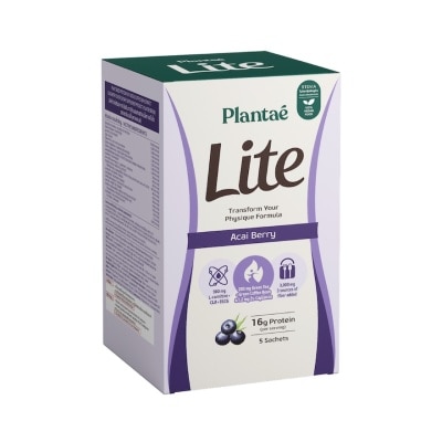 Plantae แพลนเต้ โปรตีนพืช ไลท์ รสอาซาอิ เบอร์รี่ 5 ซอง/กล่อง