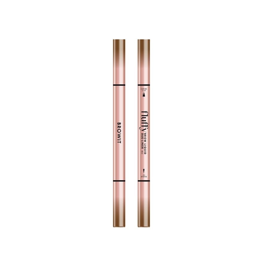 Browit Fluffy Brow Liquid Duo Liner 0.6ml. 02 Natural Brown