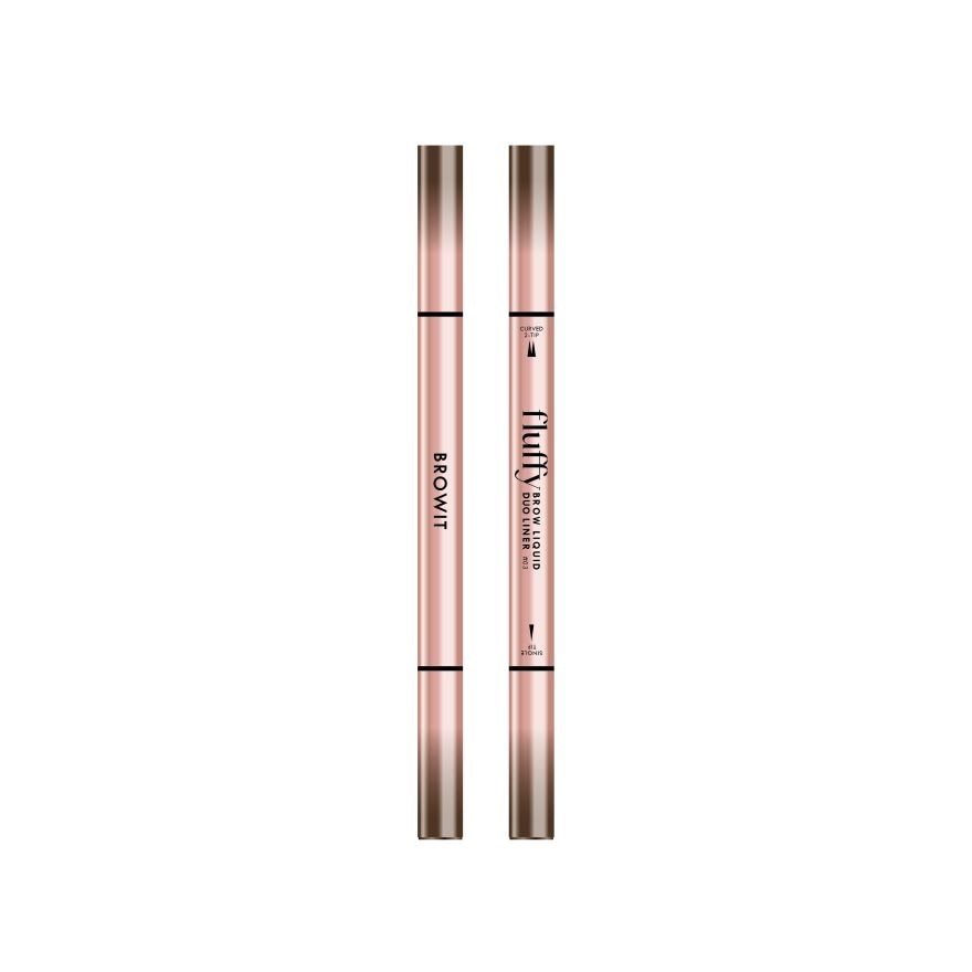 Browit Fluffy Brow Liquid Duo Liner 0.6ml. 03 Dark Brown