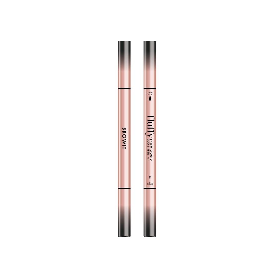 Browit Fluffy Brow Liquid Duo Liner 0.6ml. 04 Smoke Black