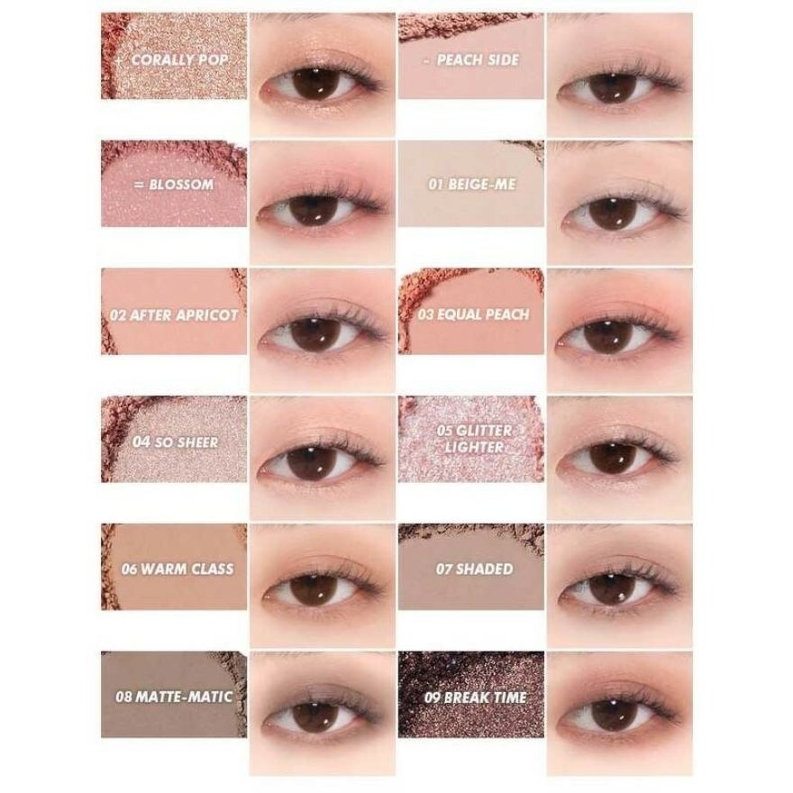 Colorgram Pin Point Eyeshadow Palette 9.9g. 01 Peach + Coral