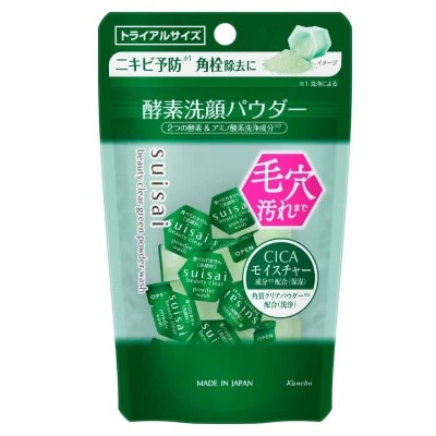 Kanebo Suisai ซุยไซ บิวตี้ เคลียร์ กรีน พาวเดอร์ วอช (ขนาดทดลอง) 6ก. 15ชิ้น