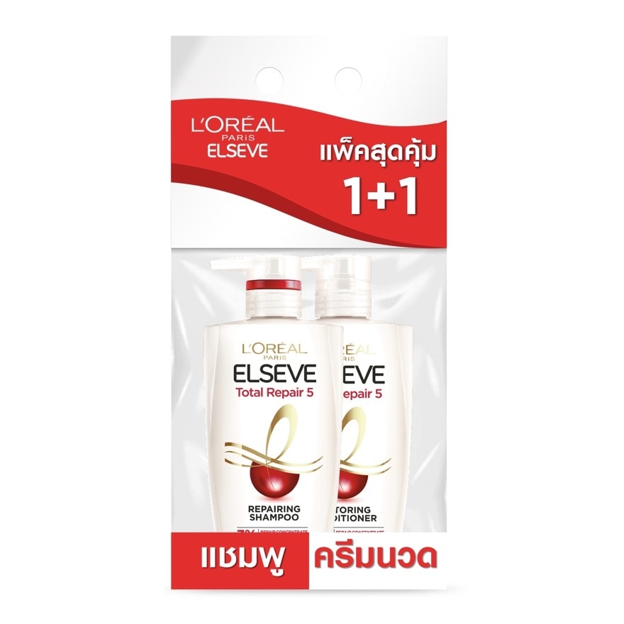 L'Oreal Paris Elseve Total Repair 5 Repairing Shampoo 410 Ml.+Conditioner 410 Ml.