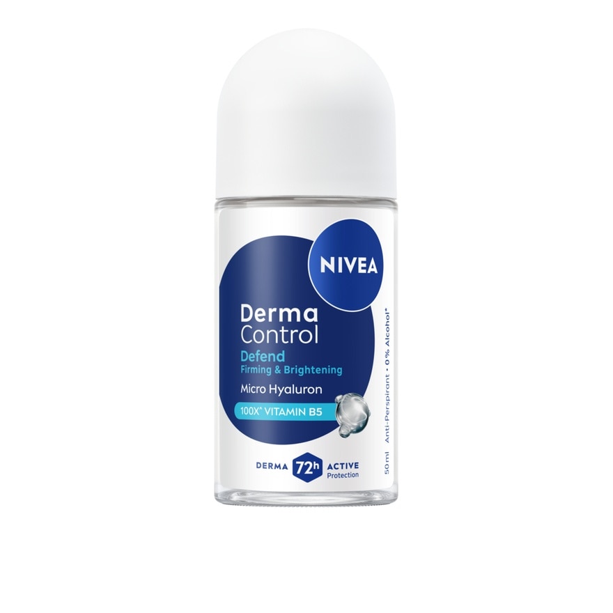 Nivea นีเวีย โรลออน เดอร์มา คอนโทรล ดีเฟนด์ 50 มล. โรลออนลดเหงื่อ ระงับกลิ่นกาย