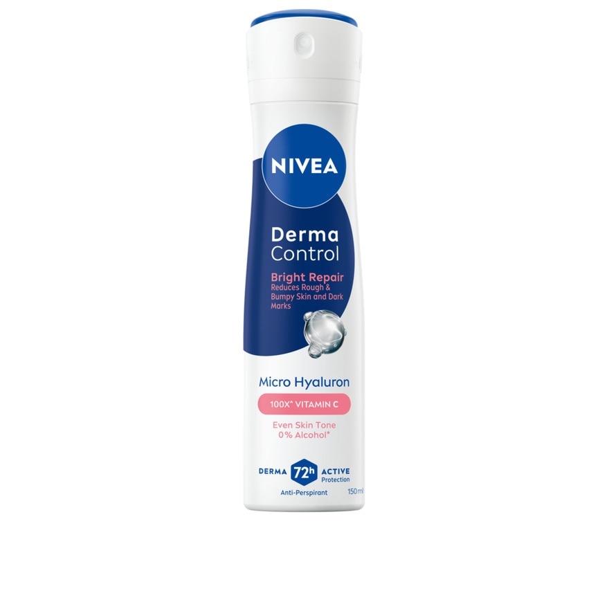 Nivea นีเวีย สเปรย์ เดอร์มา คอนโทรล ไบรท์ รีแพร์ 150 มล. สเปรย์ลดเหงื่อ ระงับกลิ่นกาย