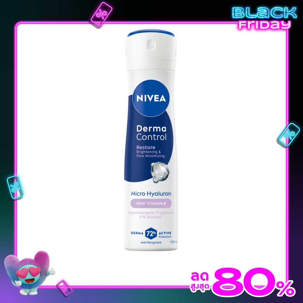 Nivea นีเวีย สเปรย์ เดอร์มา คอนโทรล รีสโตร์ 150 มล. สเปรย์ลดเหงื่อ ระงับกลิ่นกาย