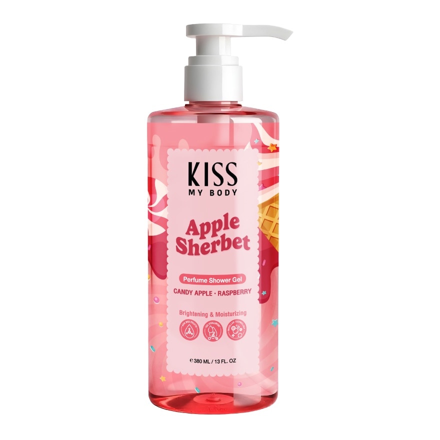 Kiss My Body คิส มาย บอดี้ เพอร์ฟูม ชาวเวอร์ เจล แอปเปิ้ล เชอร์เบท 380 มล.