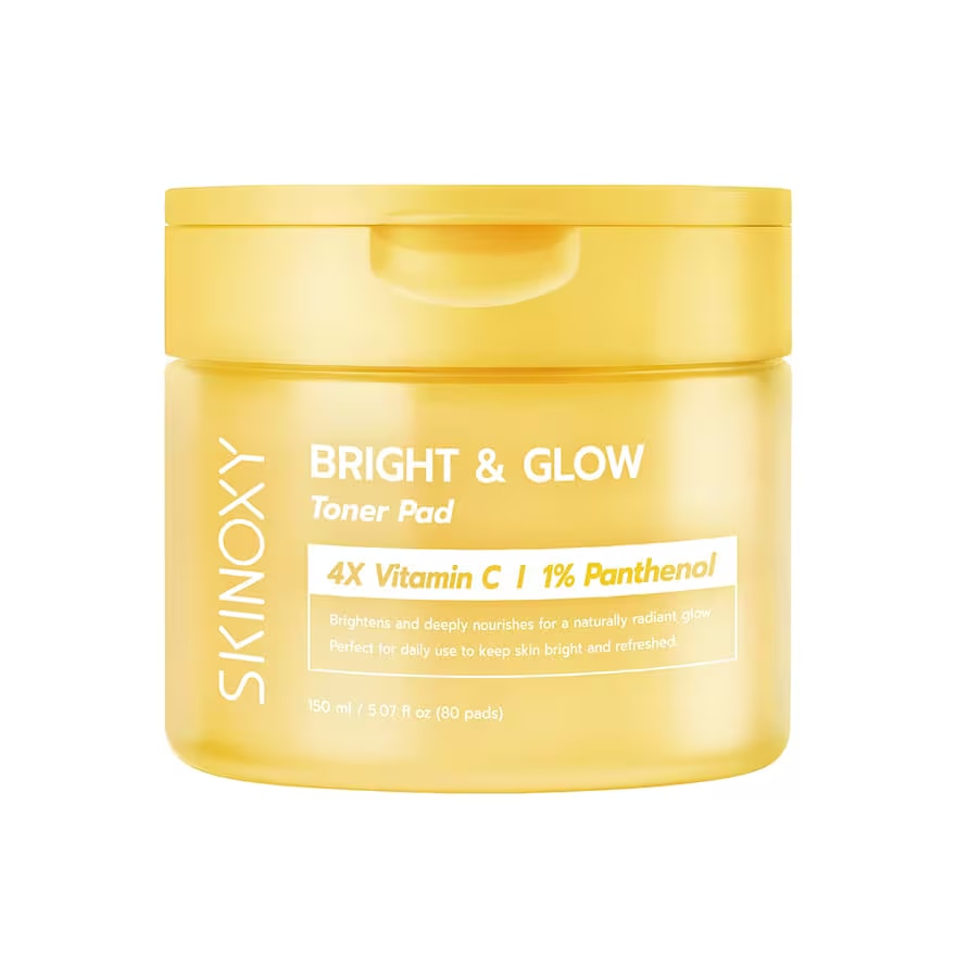 Skinoxy Toner Pad Bright  Glow 80'S ผิวนุ่ม อิ่มฟู ดูอ่อนเยาว์