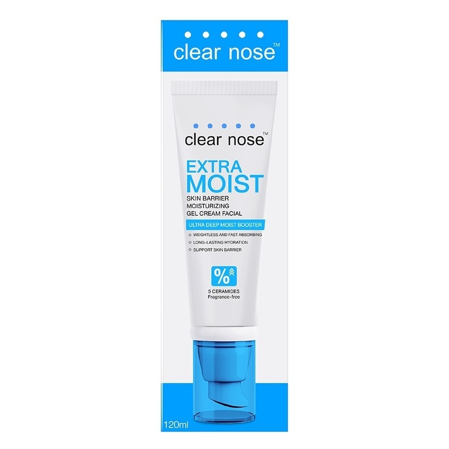 Clear Nose เคลียร์โนส เอ็กซ์ตร้า มอยส์ สกิน แบริเออร์ มอยส์เจอไรซิ่ง เจล ครีม เฟเชียล 120 มล.