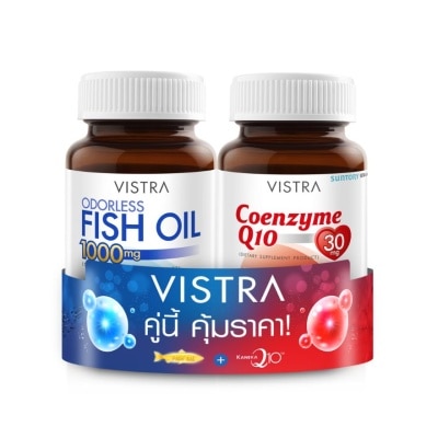 Vistra Vistra The Power of Duo (Odorless Fish Oil 20 Capsules + CoQ10 20 Capsules)