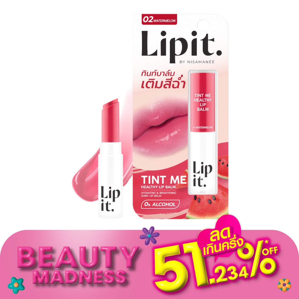Lip It Tint Me Healthy Lip Balm 3g. 02 Watermelon
