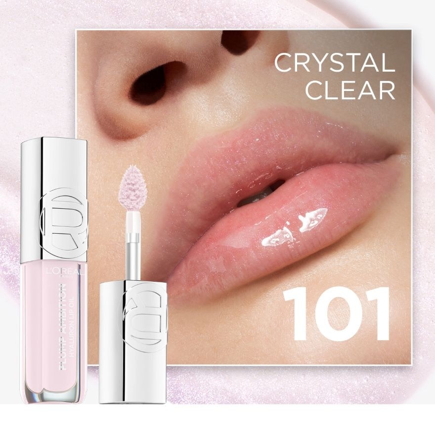 L'Oreal Plump Ambition Lip Oil 5ml. 101 Cristal Clear