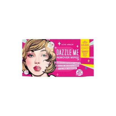 Dazzle Me แดซเซิล มี แอคเน่ อาร์เมอร์ รีมูฟเวอร์ ไวพส์ 20แผ่น