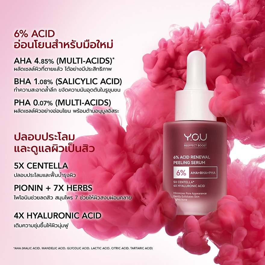 วาย.โอ.ยู รีเอฟเฟกต์ บูสท์ 6 แอซิด รีนิววัล พีลลิ่ง เซรั่ม 20มล.
