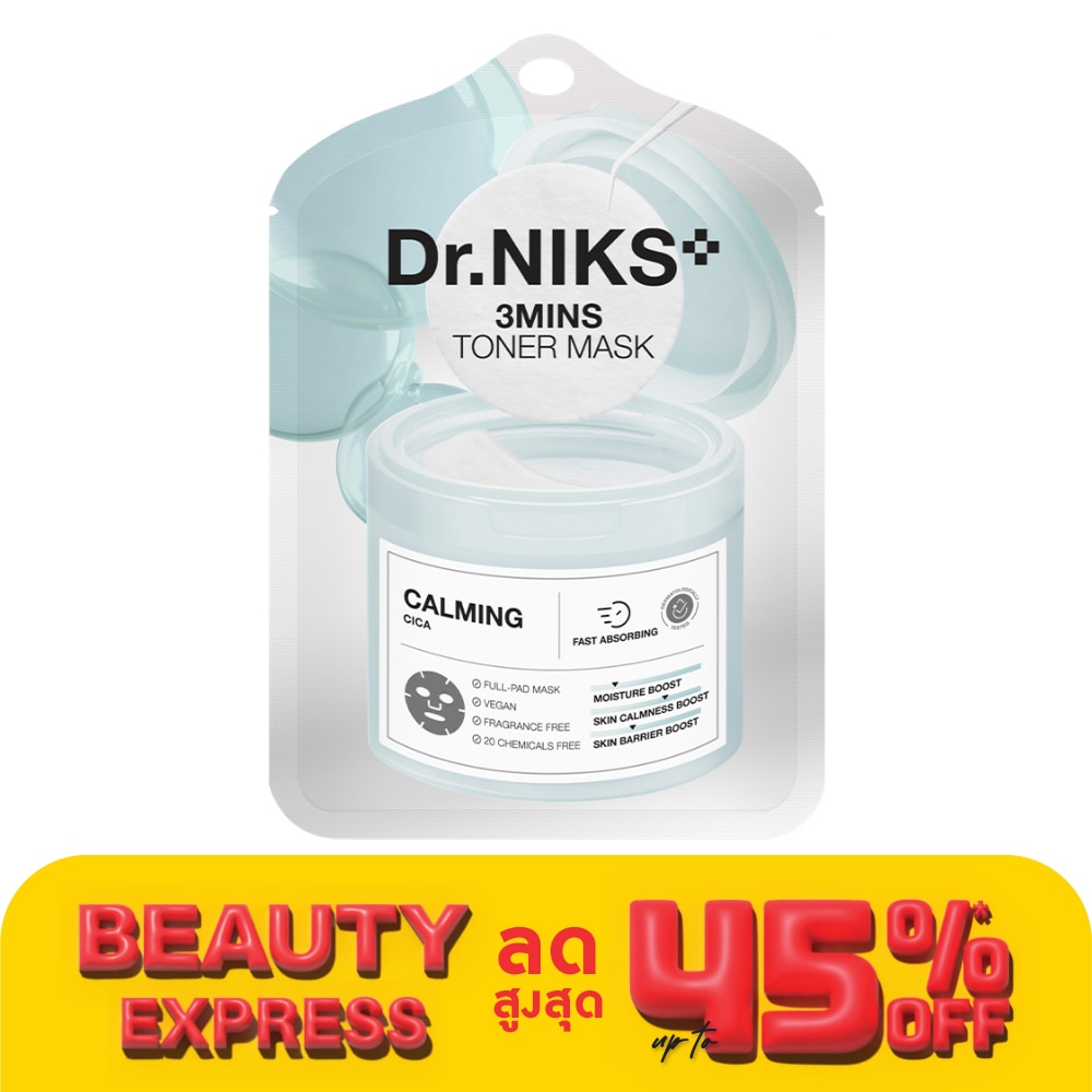 Dr.Niks ดร.นิกส์ ทรี มินิทส์ โทนเนอร์ มาสก์ คาล์มมิ่ง 1 แผ่น
