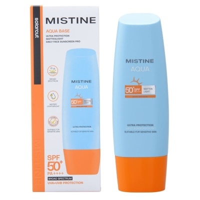 Mistine มิสทิน อะควา เบส อัลตร้า โพรเทคชั่น แมทท์ แอนด์ ไลท์ เดลี่ เฟส ซันสกรีน โปร SPF50+ PA