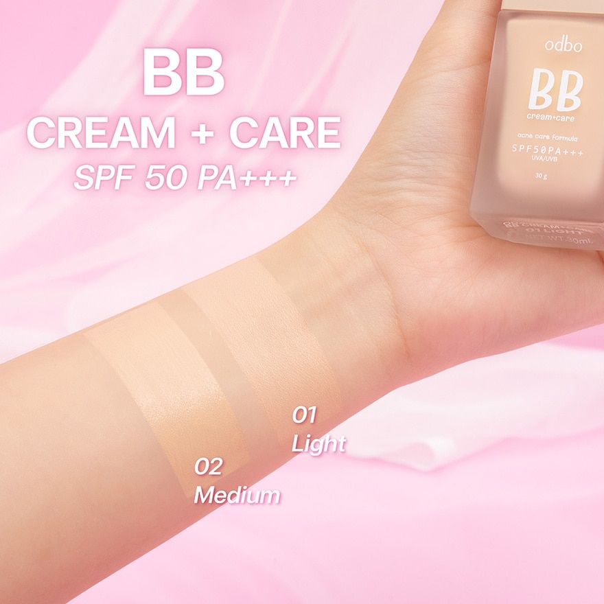 โอดีบีโอ บีบี ครีม + แคร์ SPF50 PA+++ 30ก. 01 ไลท์