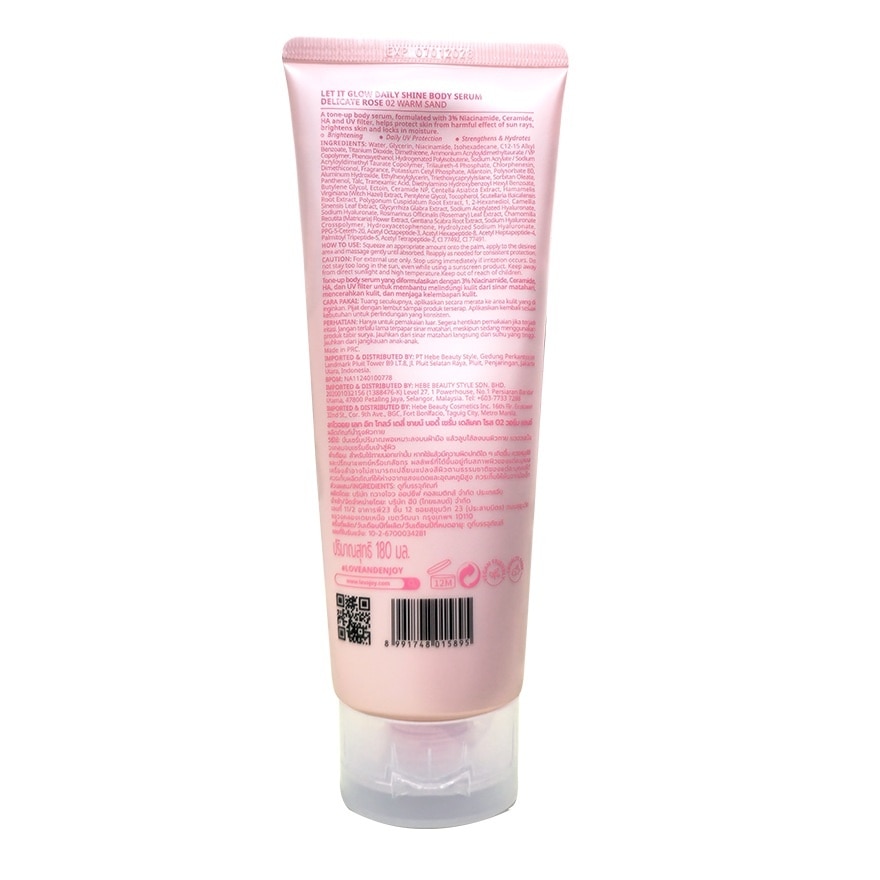 Lavojoy Body Serum Let It Glow Daily Shine Tone Up Warm Sand SPF20 PA++ 180 Ml.